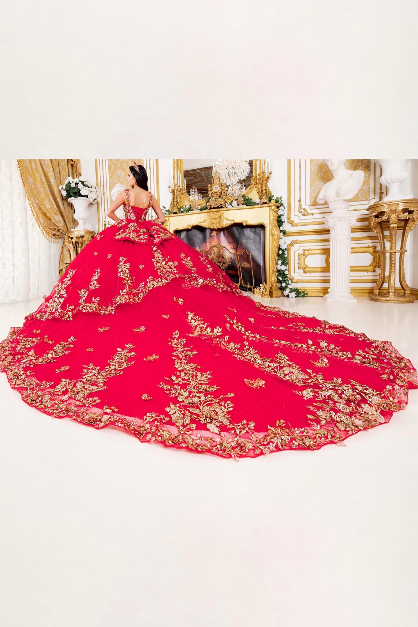 red with gold quinceanera dresses Red Quince Dresses, Quinceanera Dresses in Red QuinceGirl
