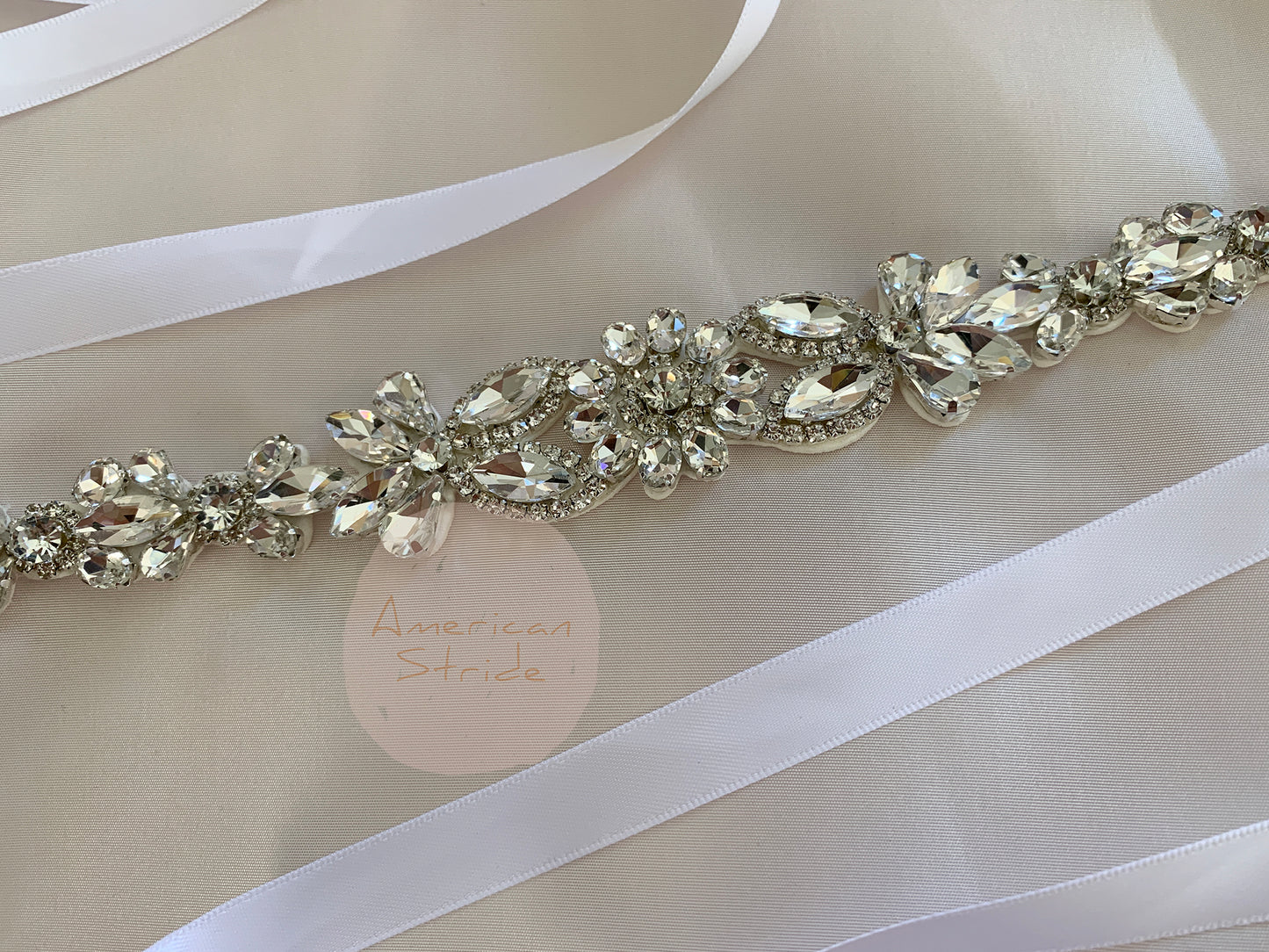 USA Made | Flower Girl Tulle Dress with Detachable Belt – Handmade Crystal Detail | Brielle dress