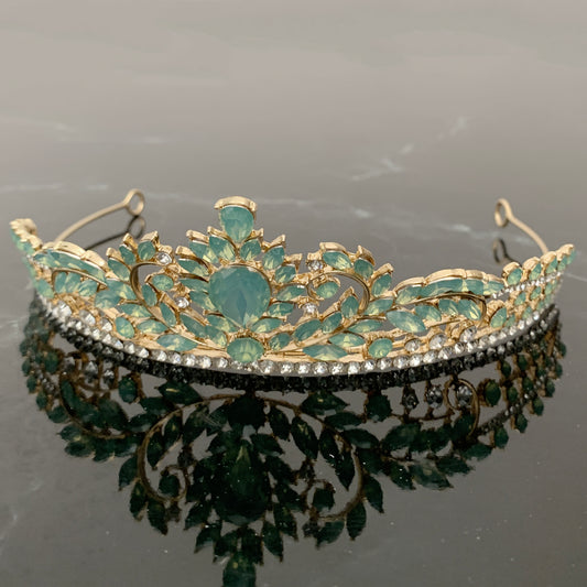 Simple Sage Gold Vine Quinceanera Tiara
