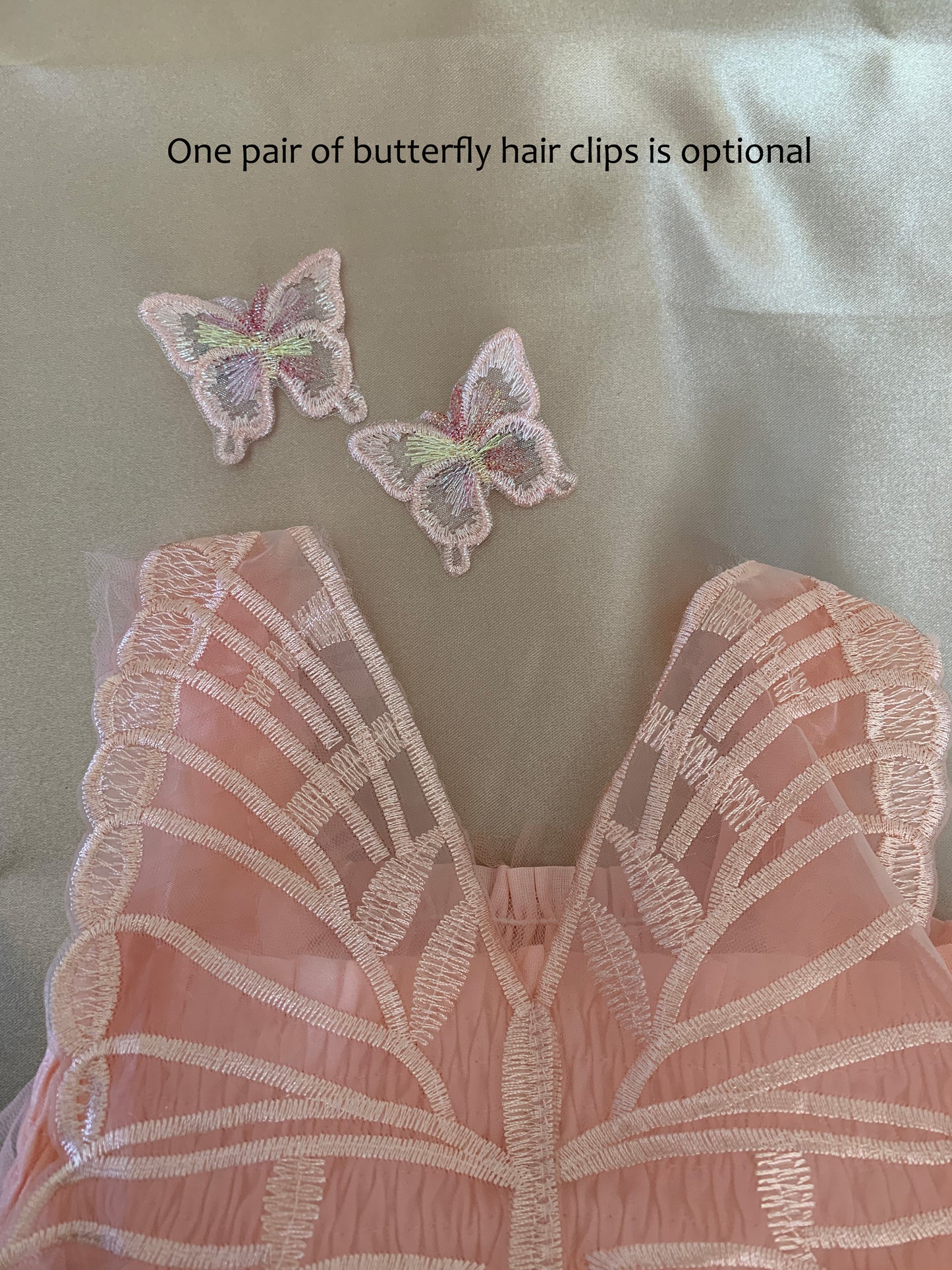 one pair of butterfly hair clips