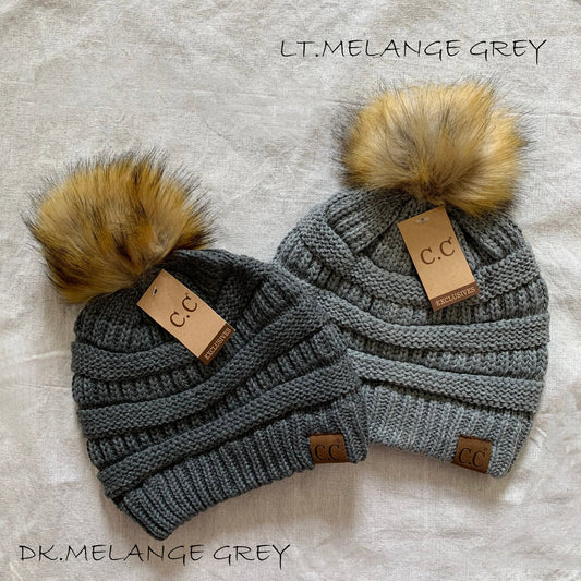 C.C Exclusives POM Beanie gray