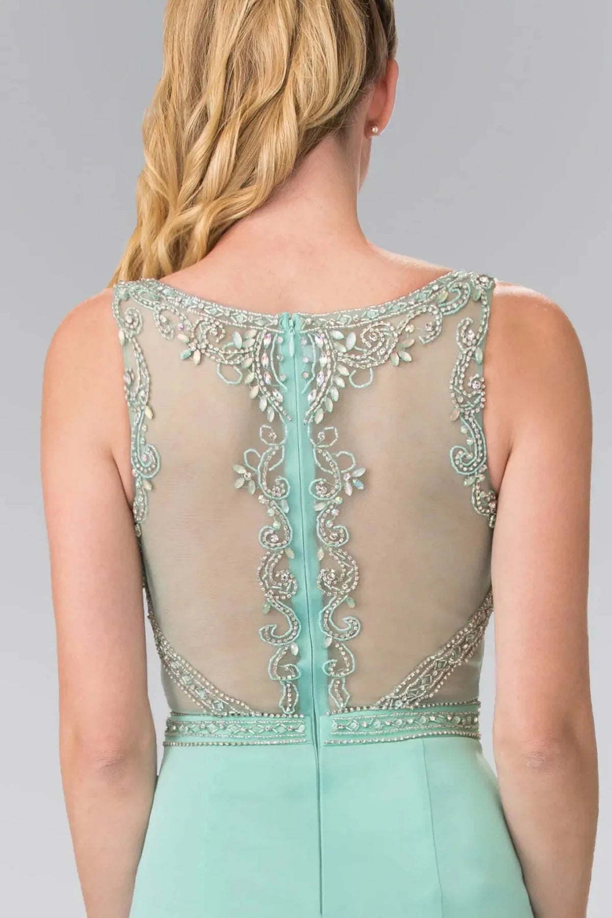 Tiffany prom evening dress mermaid skirt detail