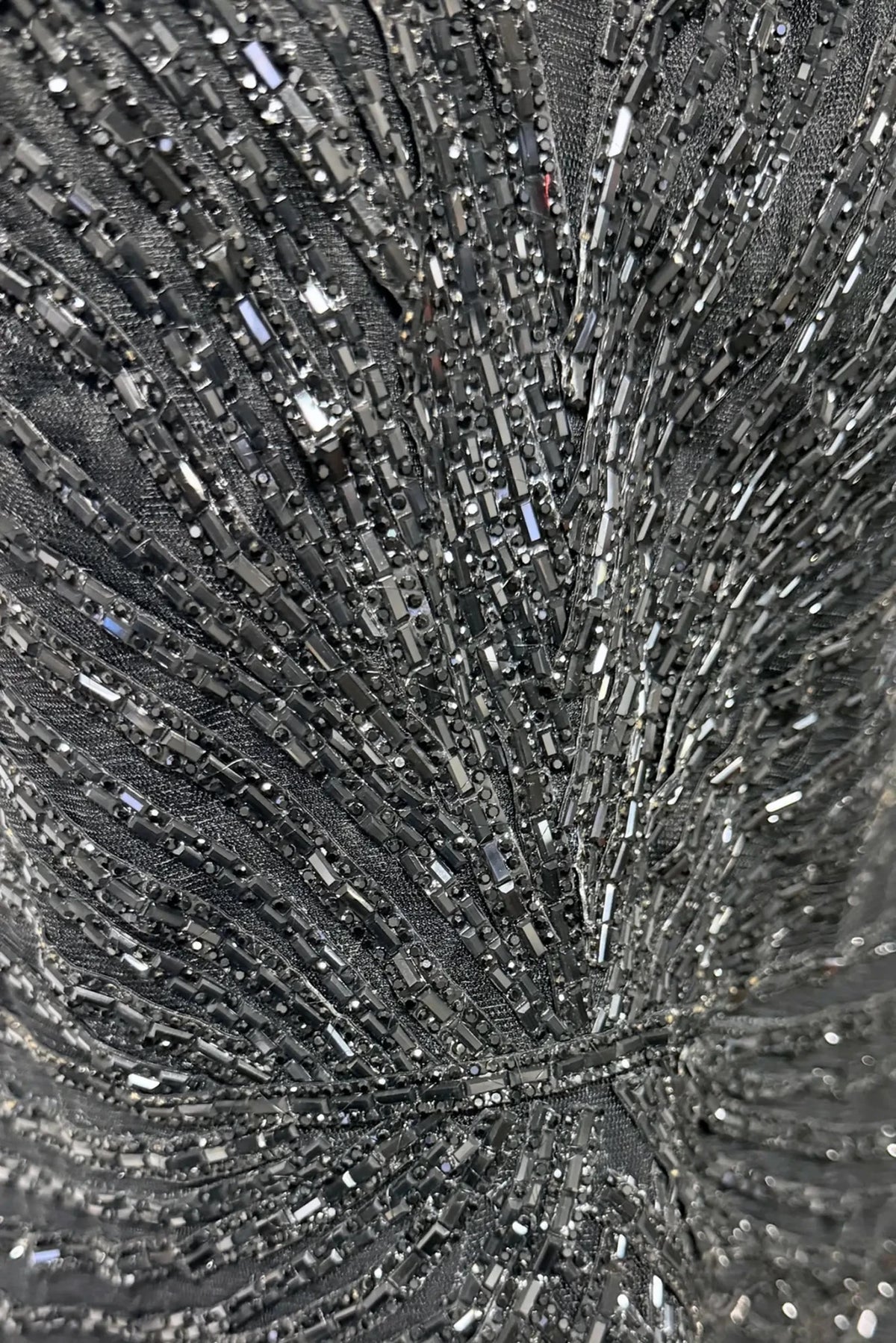 black beads detail