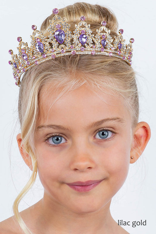 Kid Tiara | Mini Quinceañera Antique Rhinestone Tiara | Kid Party Rhinestone Crown