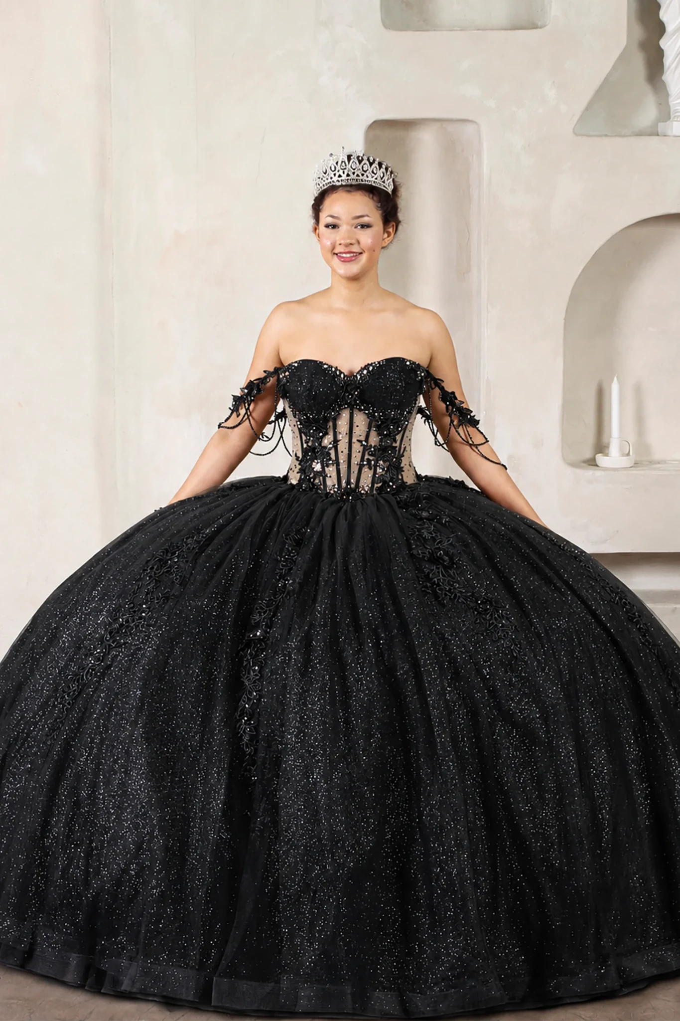 black floral quinceanera dresses Quinceañera Ball Gown with 3D Embroidery 2XL / Black lacing pulls tight like Shoe size:2 Midi-Dress Men's Black Penny Loafers