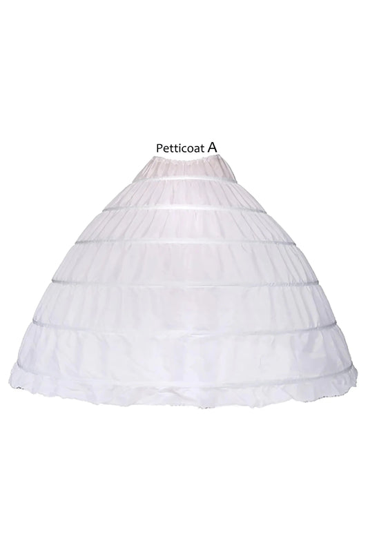 White petticoat on a white background with 'Petticoat A' text.