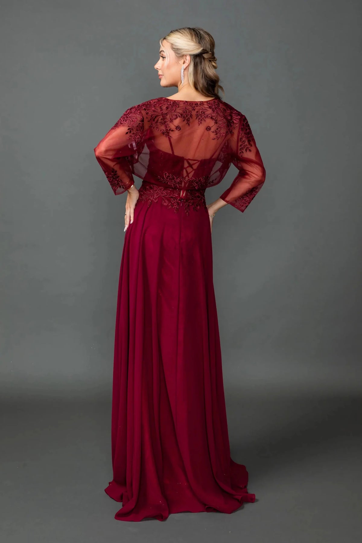 formal dress bolero jacket Burgundy Chiffon Evening with – American Stride Silk Olive Green Dress woven Includes a fitted sleeveless 1 Aqua:5 Pink & Metallic Silver