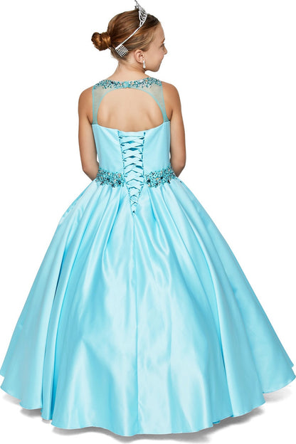 Details of this Aqua mini quince dress include a keyhole upper back and satin lacing.