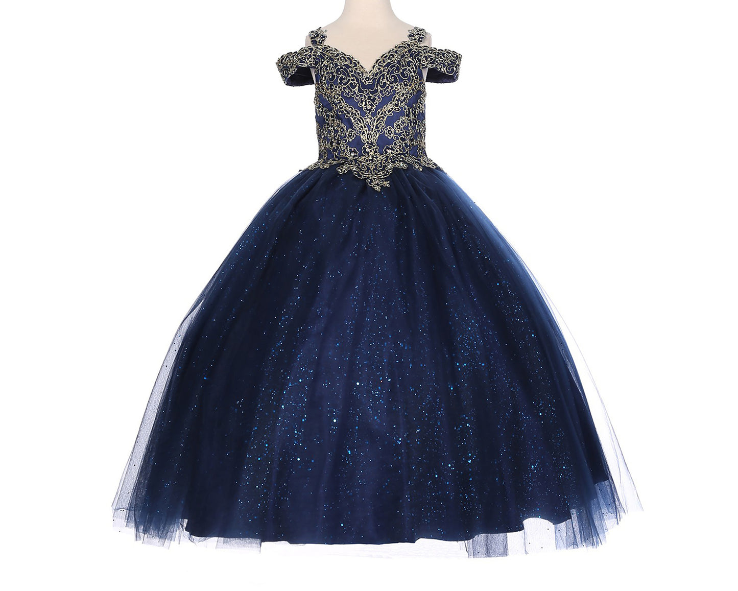 Mini Quince | Navy Sheer Metallic Glitter A-line Mini Quinceanera 3 Anos Dress | Aurora dress | 6 Colors Availble