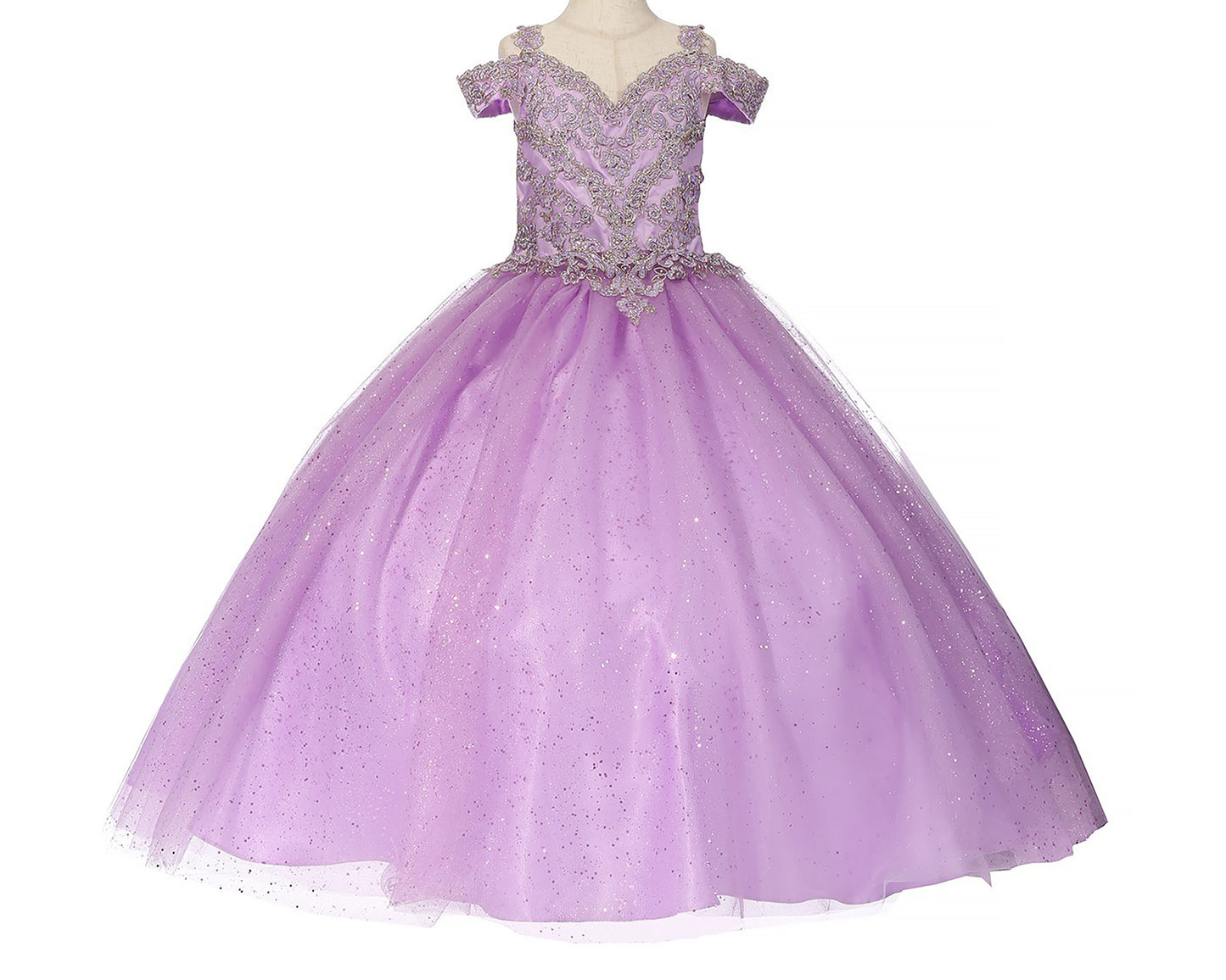 Mini Quince | Lilac Sheer Metallic Glitter A-line Mini Quinceanera 3 Anos Dress | Aurora dress | 6 Colors Availble