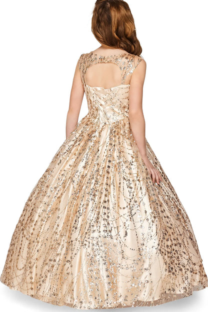 Details of this Champagne mini quince dress include a keyhole upper back and lace-up closure.
