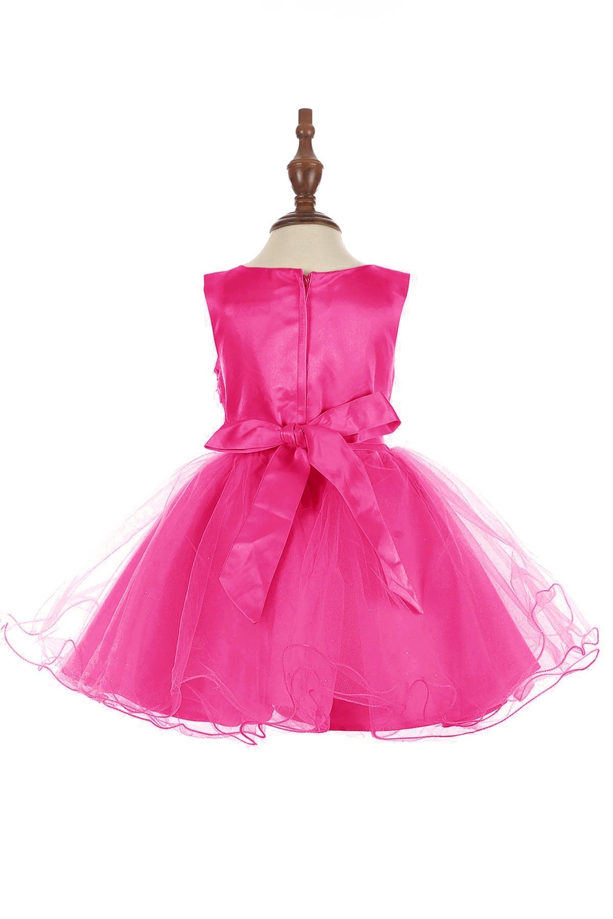 Fuchsia baby flower girl dress.