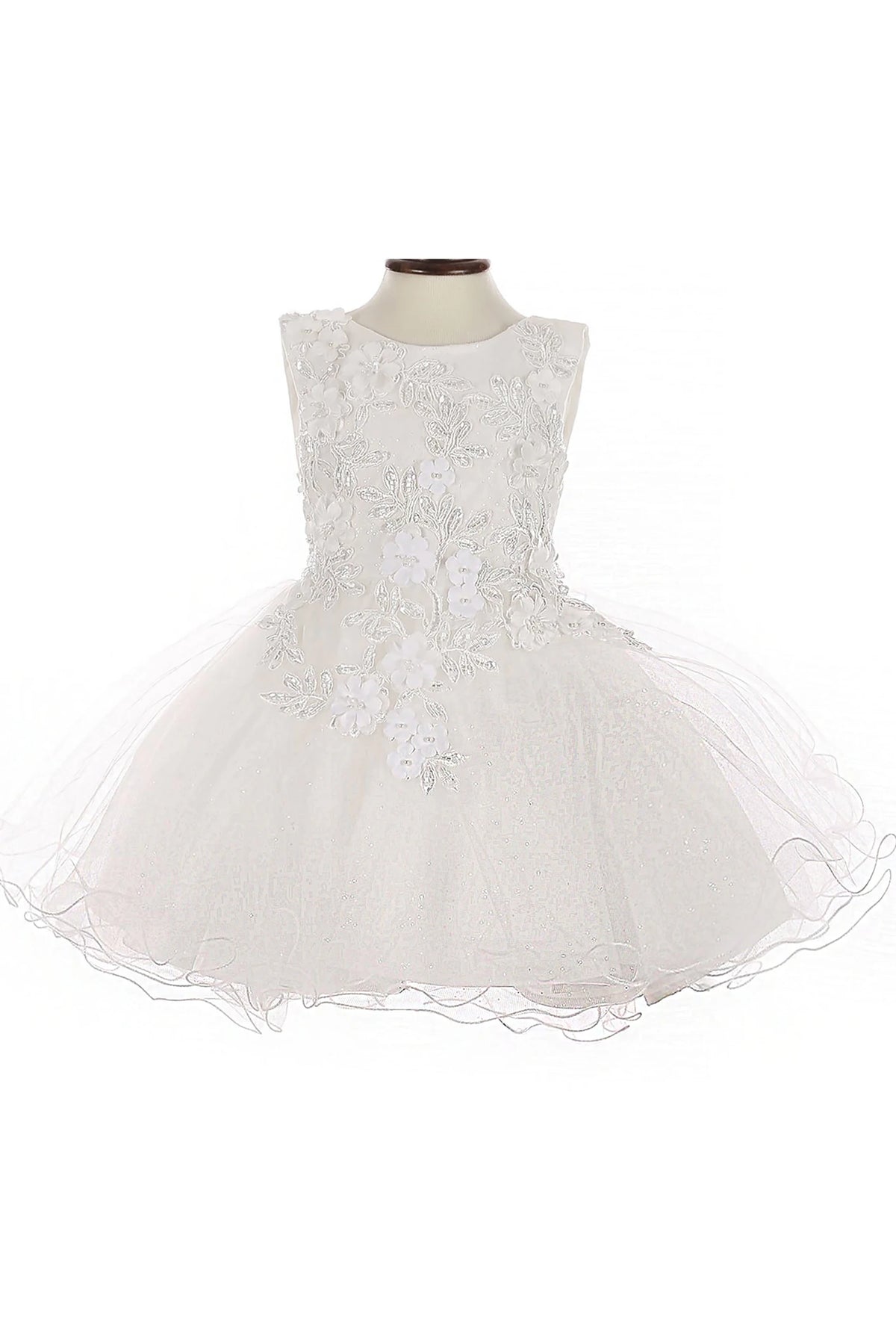 White floral flower girl dress.
