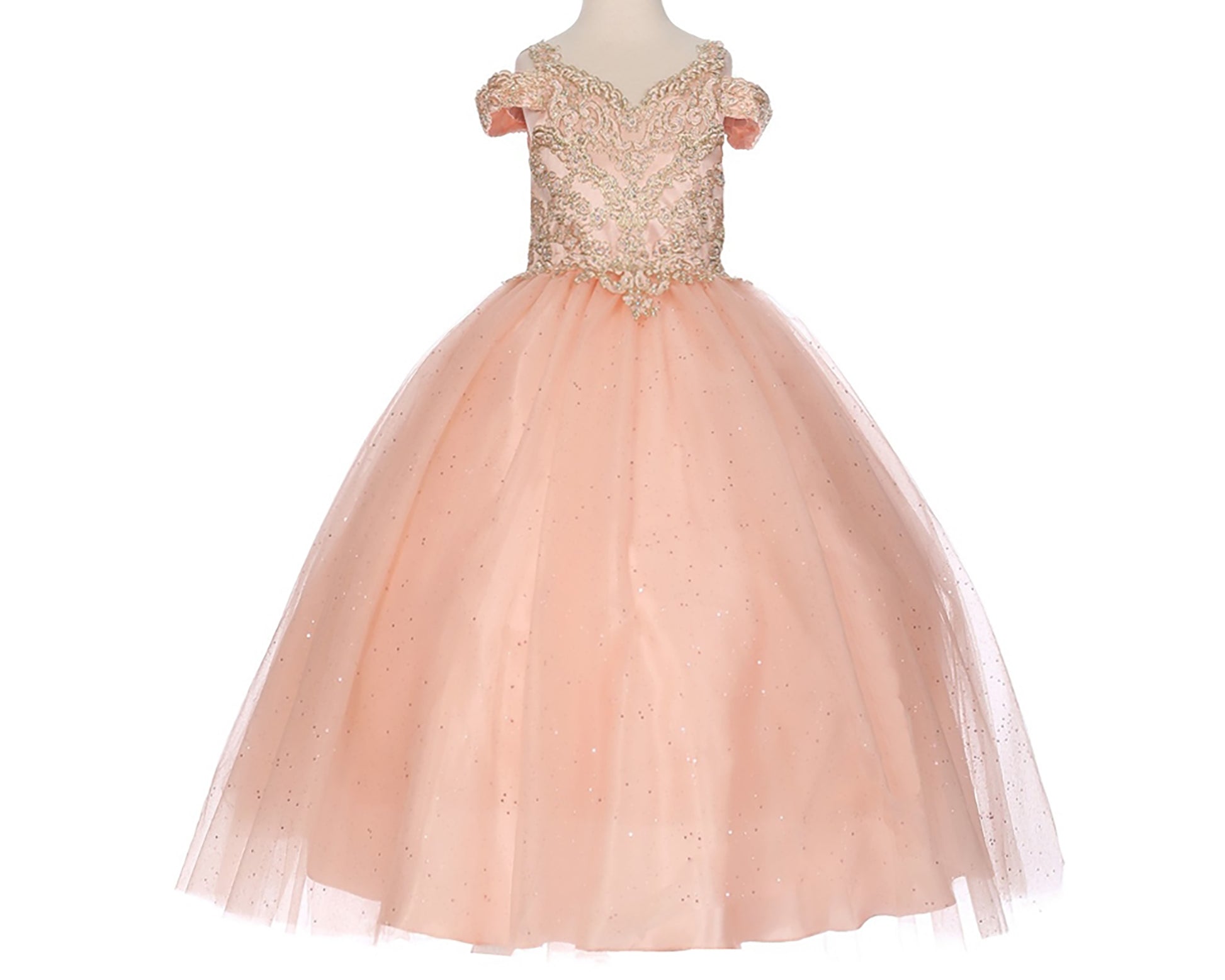 Mini Quince | Blush Sheer Metallic Glitter A-line Mini Quinceanera 3 Anos Dress | Aurora dress | 6 Colors Availble