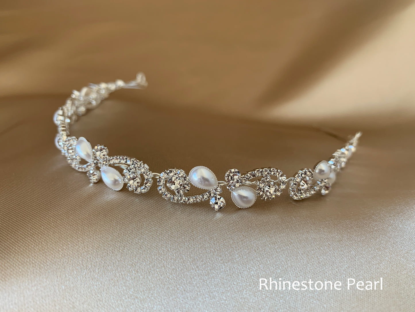 Bridal Crystal and Pearl Headband | Wedding Headpiece | Bridal Rhinestone Headband pearl