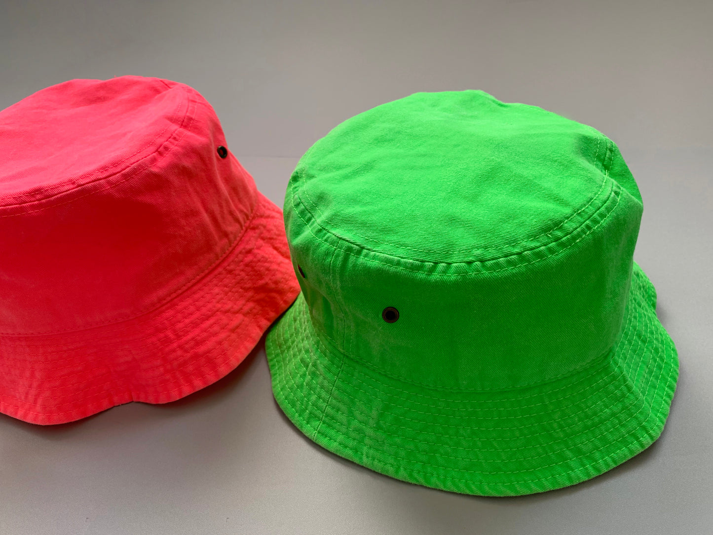 Neon Bucket Hat | Vibrant Coral | Casual & Fun Accessory front view