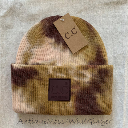 Tiedye Beanie for Adults | Premium Winter Hats | C.C Exclusives Beanie moss