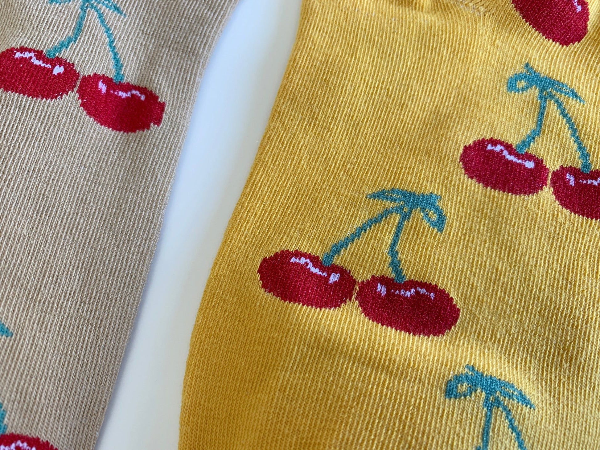 Multi color everyday women's socks, close-up view.