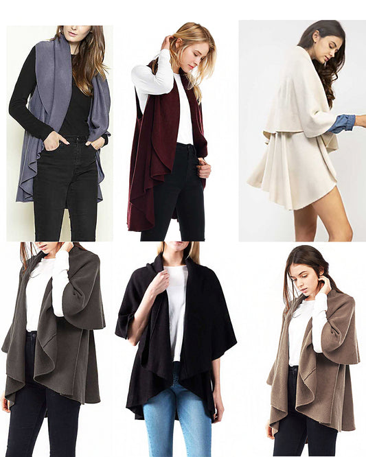 Women 4-in-1 Winter Basic Shawl Vest | Gift for mom