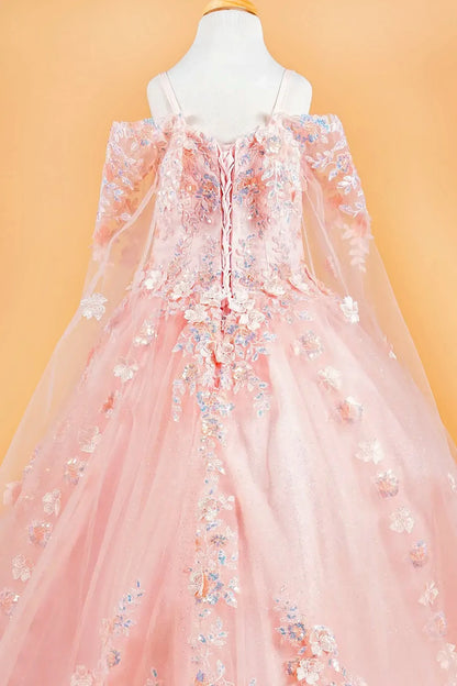 Kids floral dress displayed on a mannequin