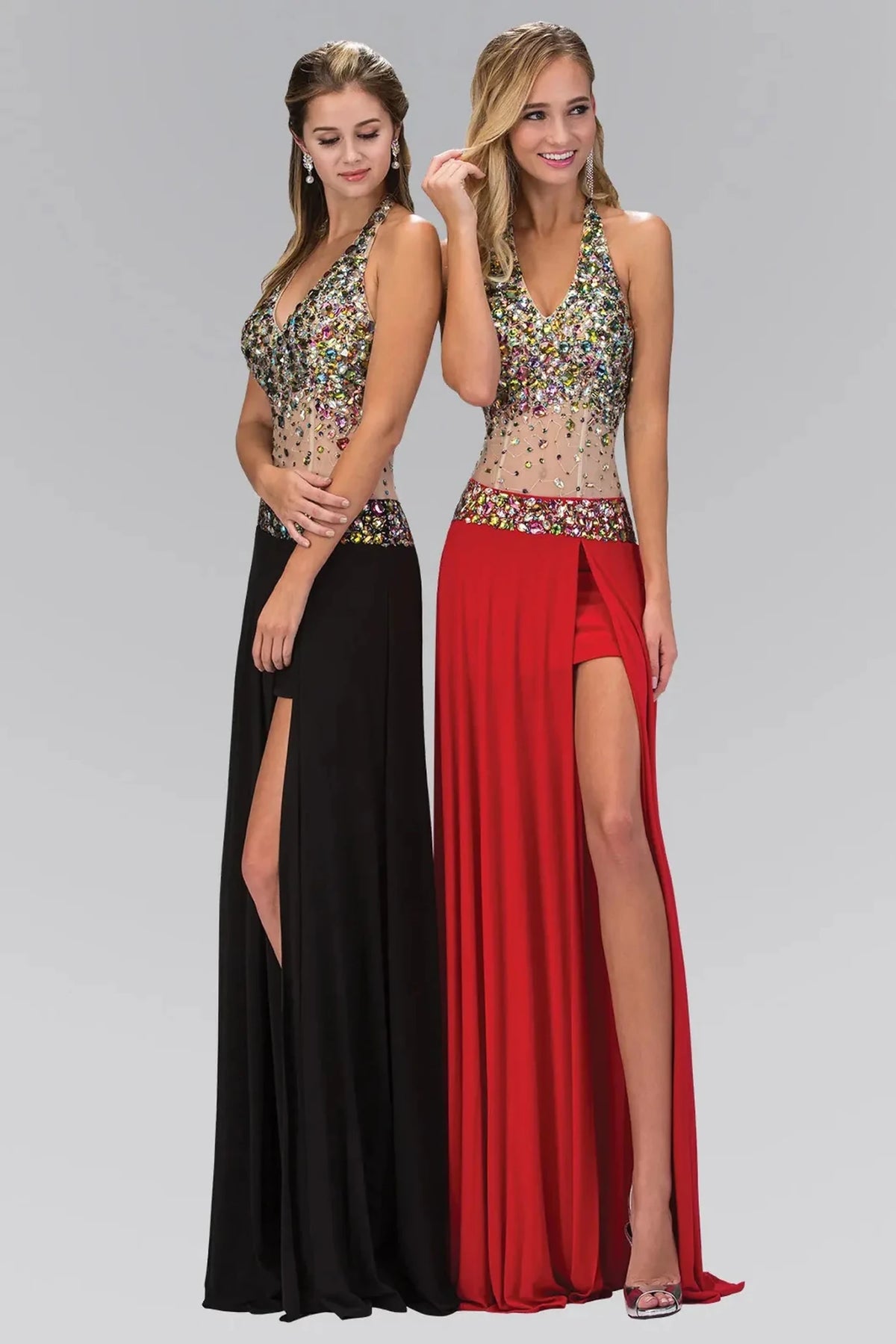 Black prom evening dress a-line skirt detail