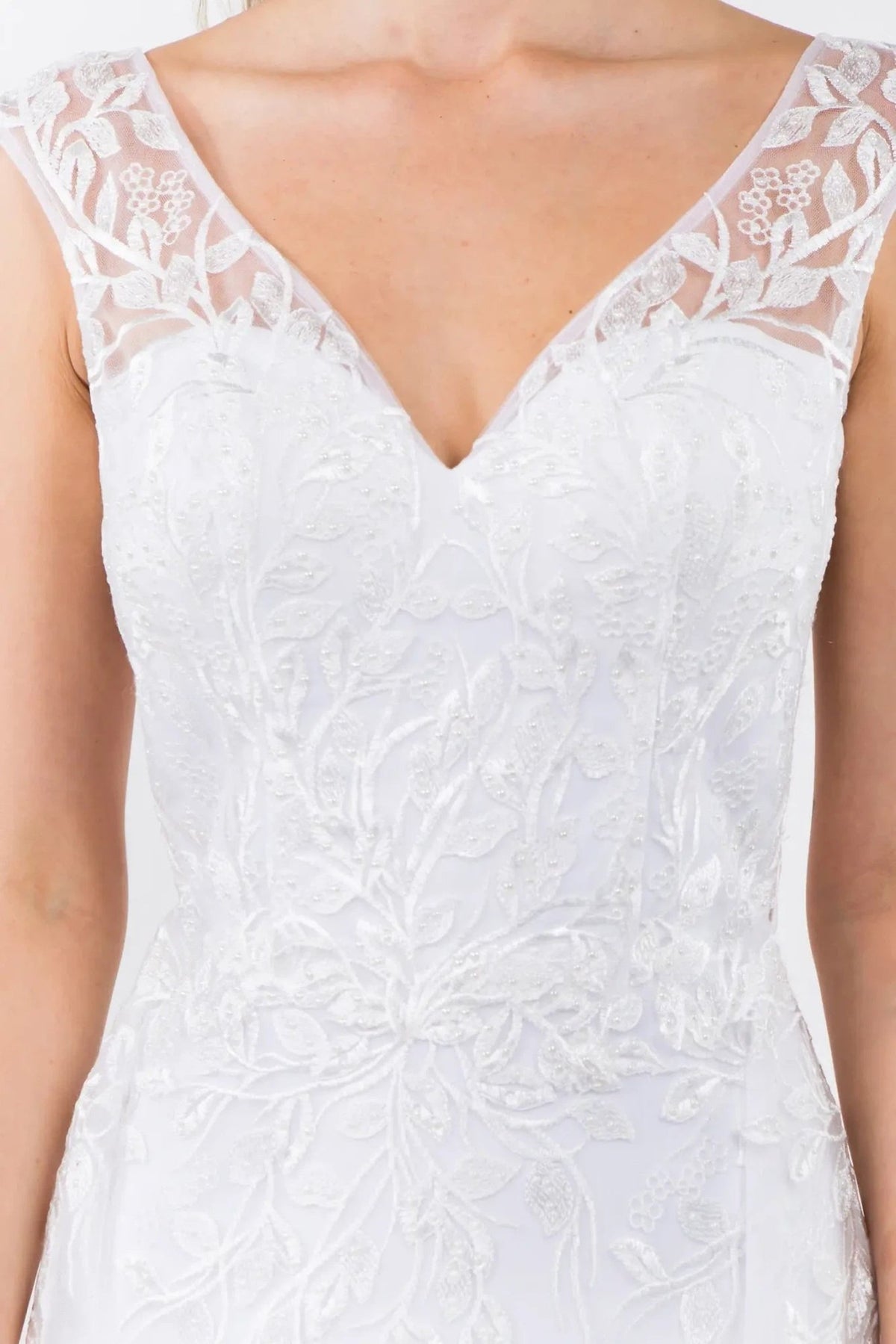 Off White embellished embroidery 3d detail floral formal dress back bodice detail