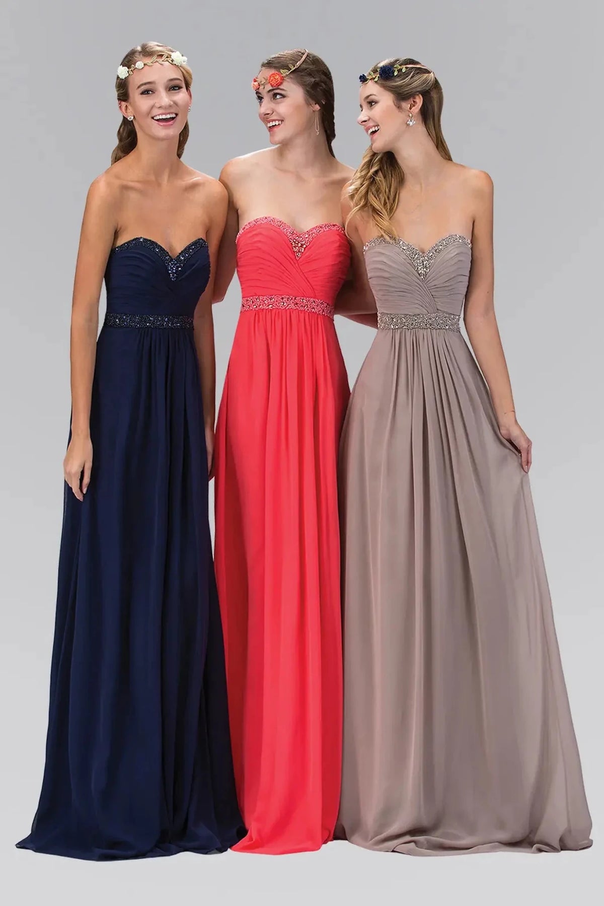 Mauve prom evening dress a-line skirt detail