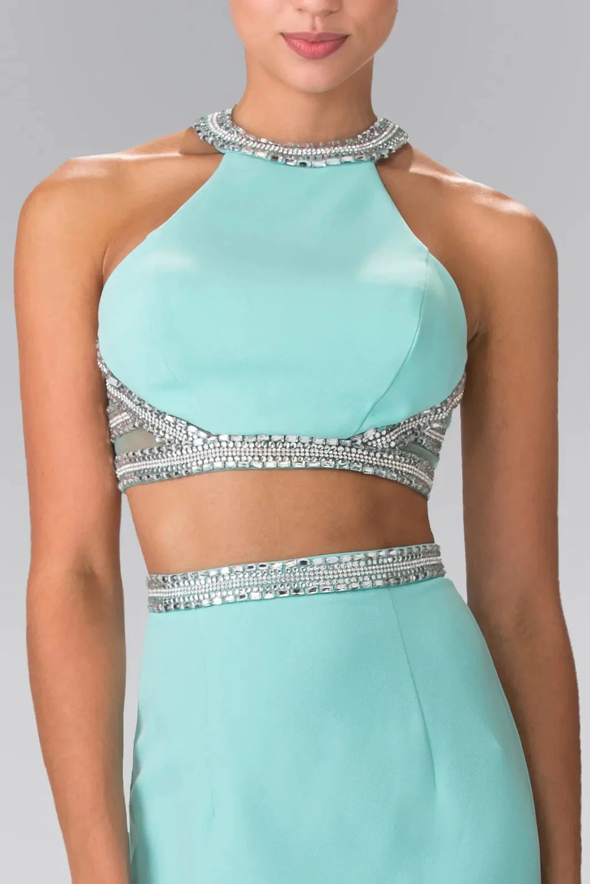 Tiffany prom evening dress mermaid skirt detail