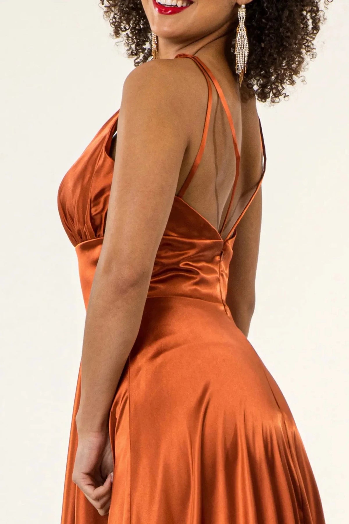 Sienna illusion sweetheart prom evening dress upper front with slit, sweetheart, v-neck