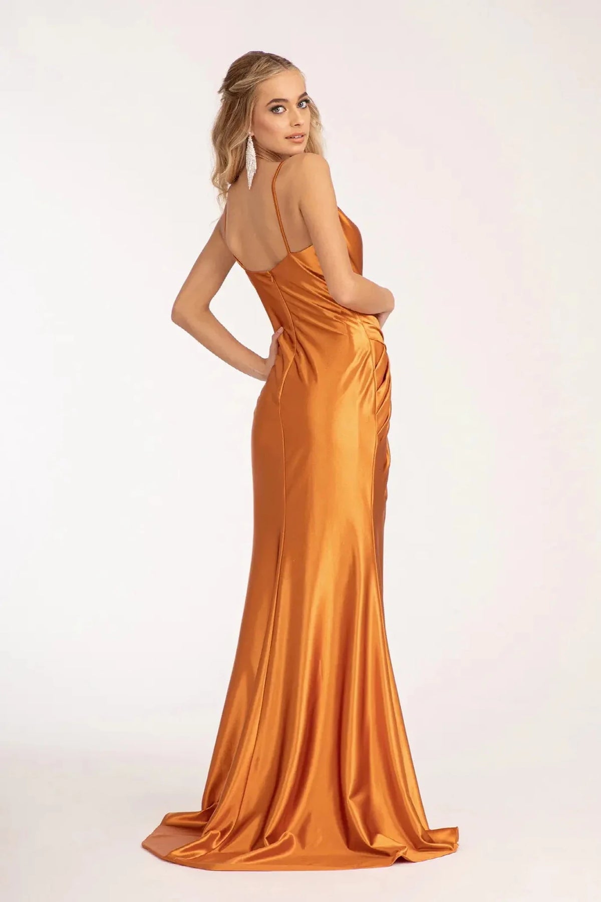 Sienna prom evening dress full back with open back