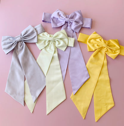 Flower Girl Adjustable Big Bow Satin Belt | Kid Ribbon Sash | 15 Colors Available