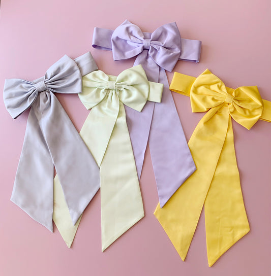 Flower Girl Adjustable Big Bow Satin Belt | Kid Ribbon Sash | 15 Colors Available