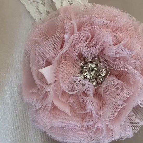 Baby Super Soft Handmade Flower Headband - video of headbands