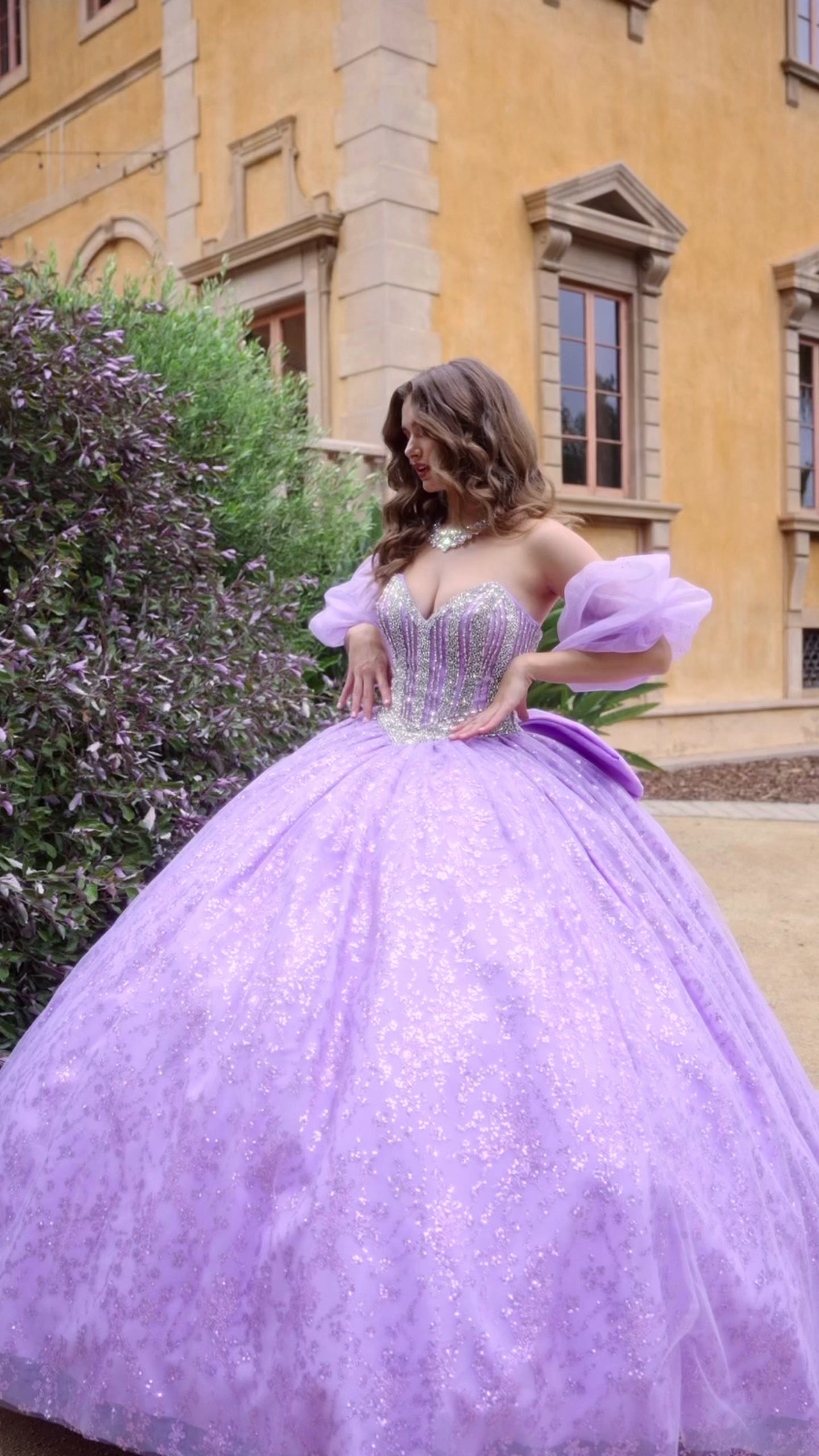 girl in lilac dress video
