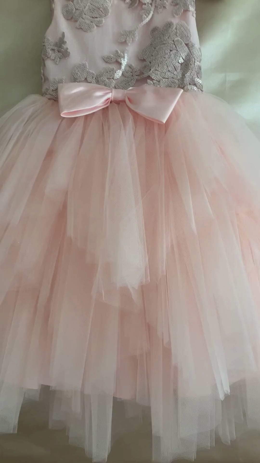 Blush USA Made | Embroidered Sequined Top with Gorgeous multiple tiered skirt - video of dress