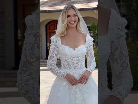Long Sleeves Wedding Gown with a Matching Veil