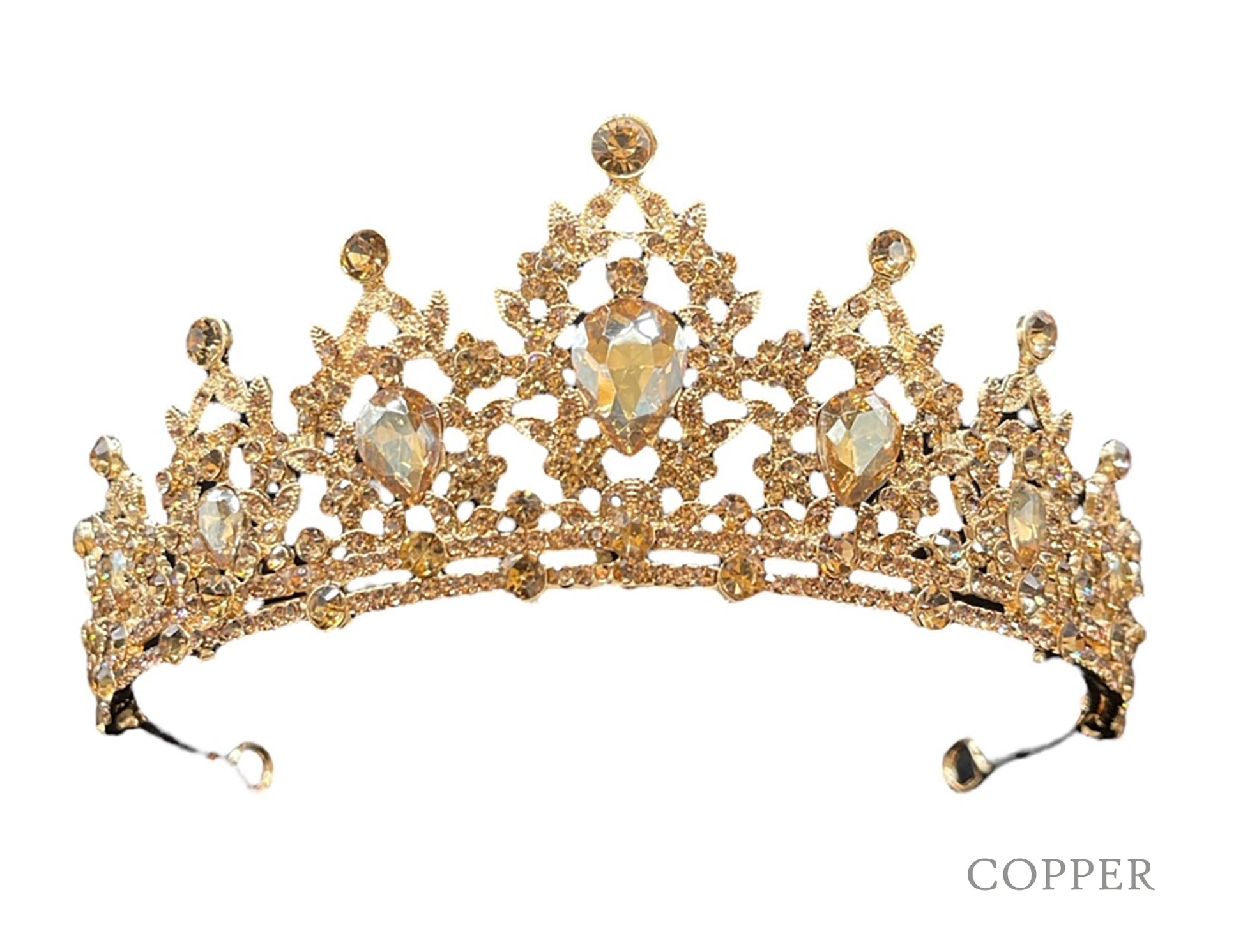 kids copper crown with light gold jewels
